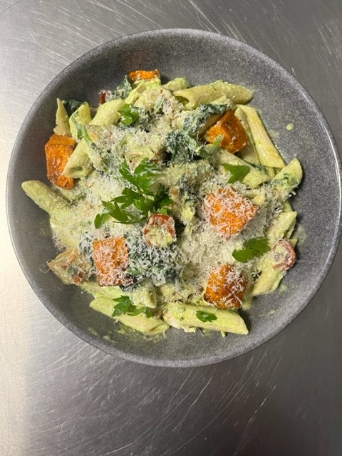 Pumpkin Pesto Penne (VEGETARIAN)