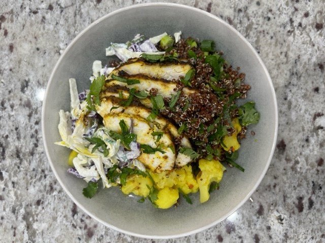Moroccan chicken nourish bowl (GF)